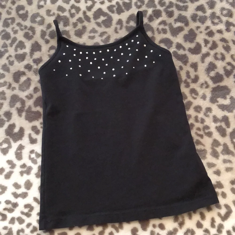 Children’s Place Black Jewel Cami Tank Top Size Small 5 6